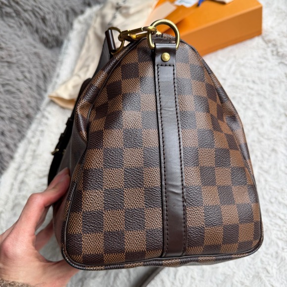 Louis Vuitton Speedy 30 Bandouliere Dameir Ebene Canvas Bag Crossbody Boston - Picture 13 of 17